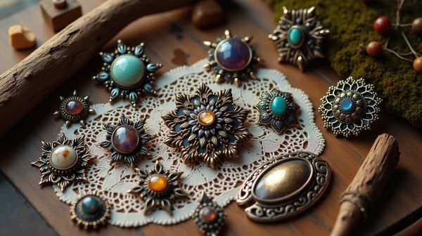 Des broches anciennes rares pour des accessoires uniques